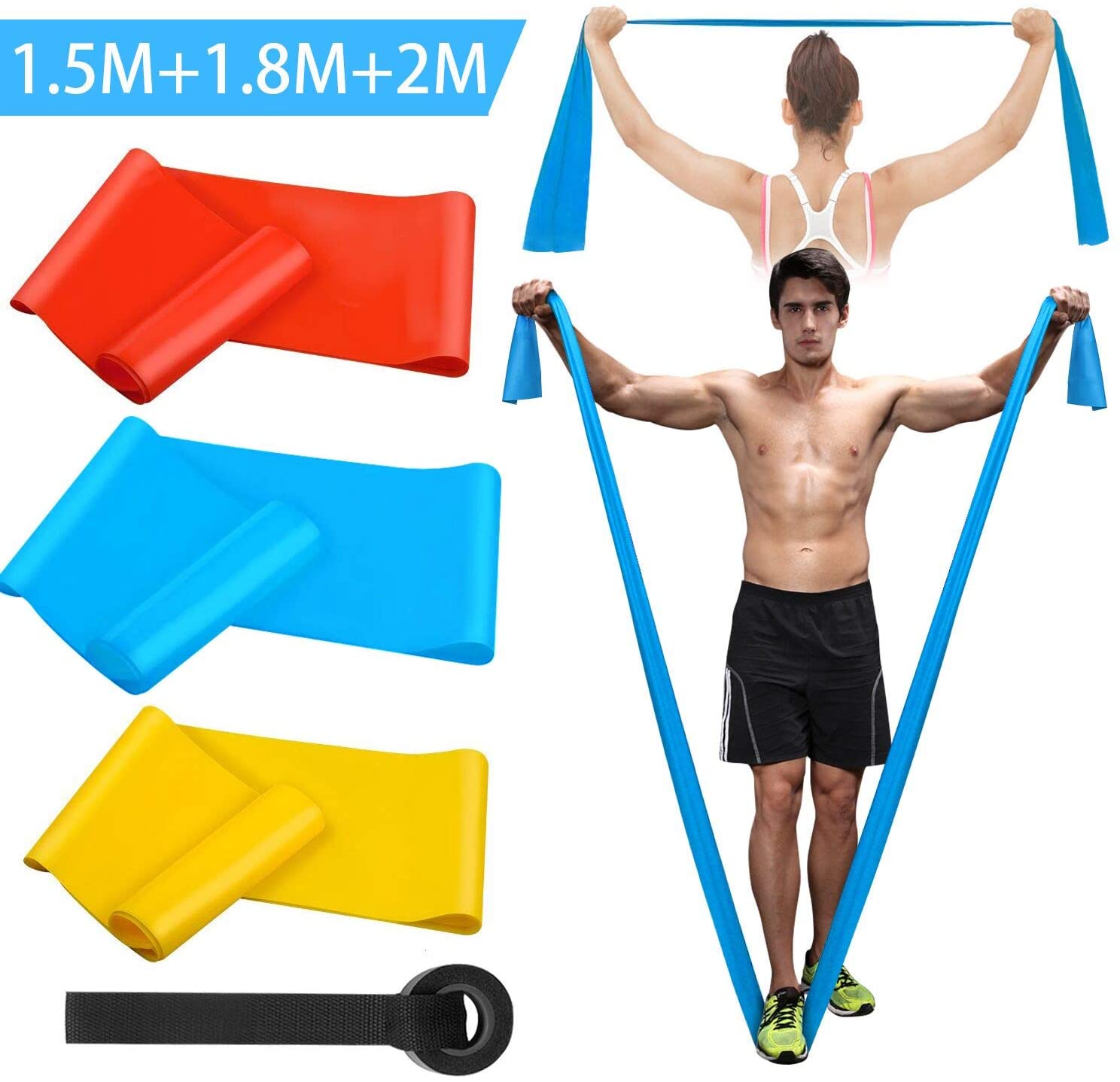 Elastic Fitness Bands 3Pcs Res - Crossfit Workout With Equipment review and price