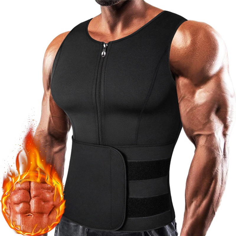 Men Neoprene Sauna Zipper Wais - Crossfit Weight Vest review and price
