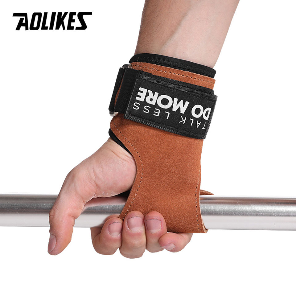AOLIKES Cowhide Gym Grips Glov - Crossfit Workout With Equipment review and price