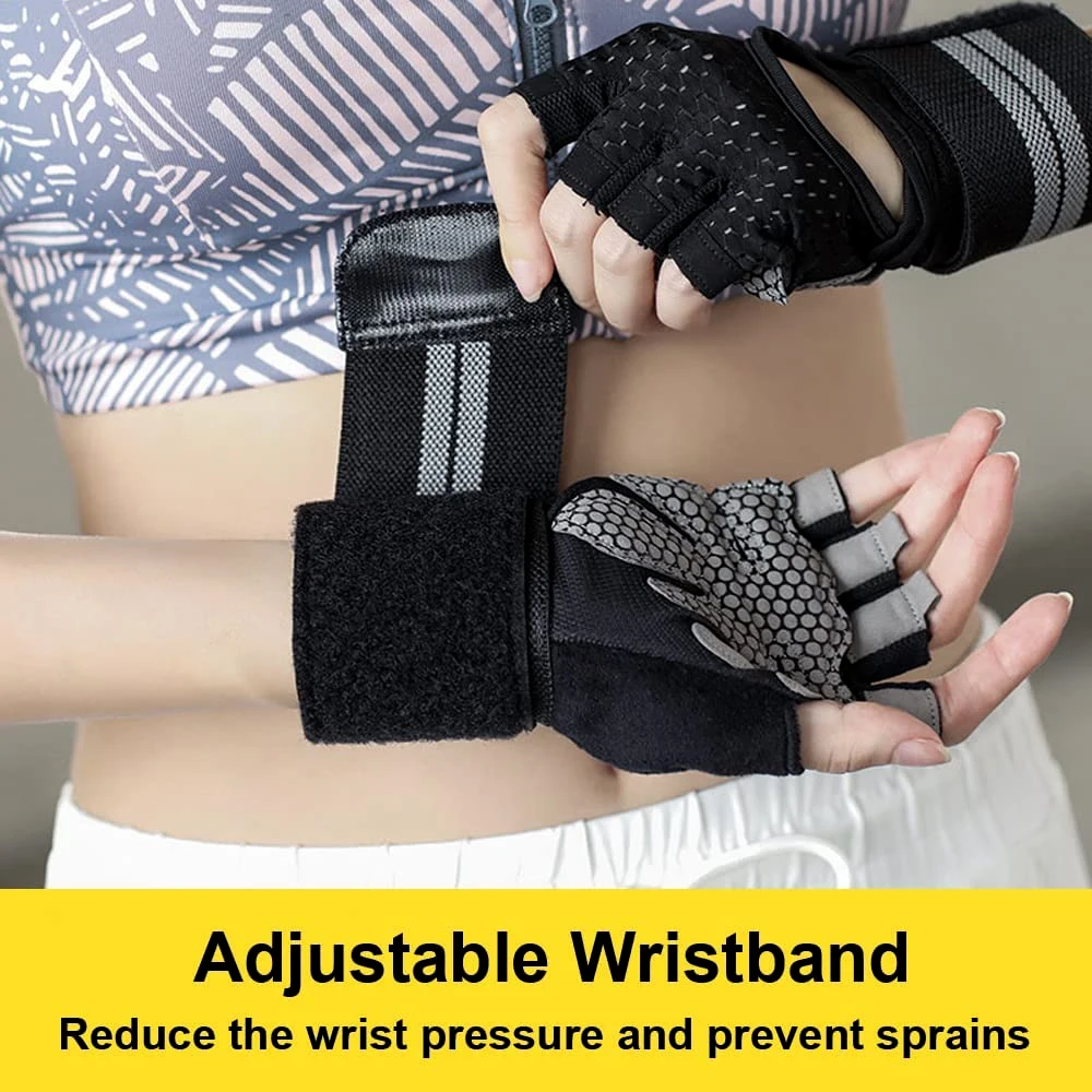 1Pair Half Finger Gym Fitness  - Crossfit Equipment review and price