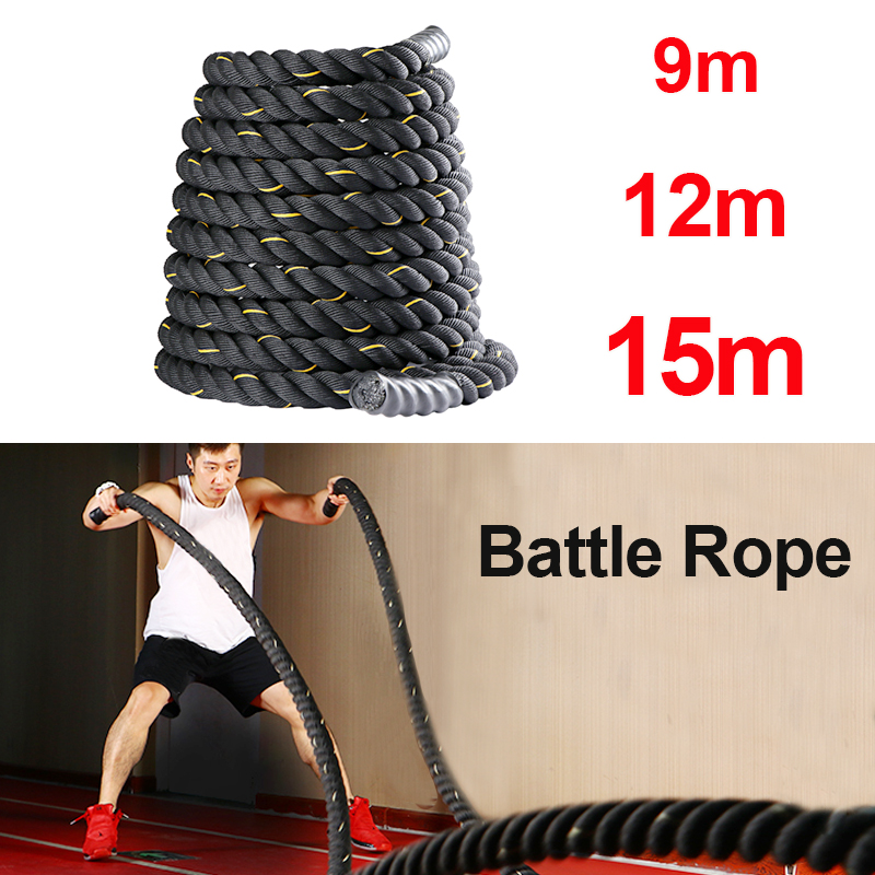 9M/12M/15M Fitness Battle Rope - Crossfit Equipment review and price