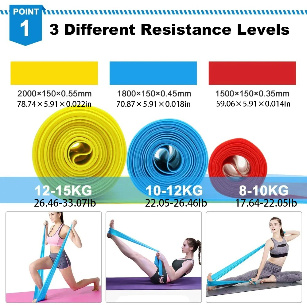 4Pcs/Set Elastic Fitness Bands - Crossfit Workout With Equipment review and price